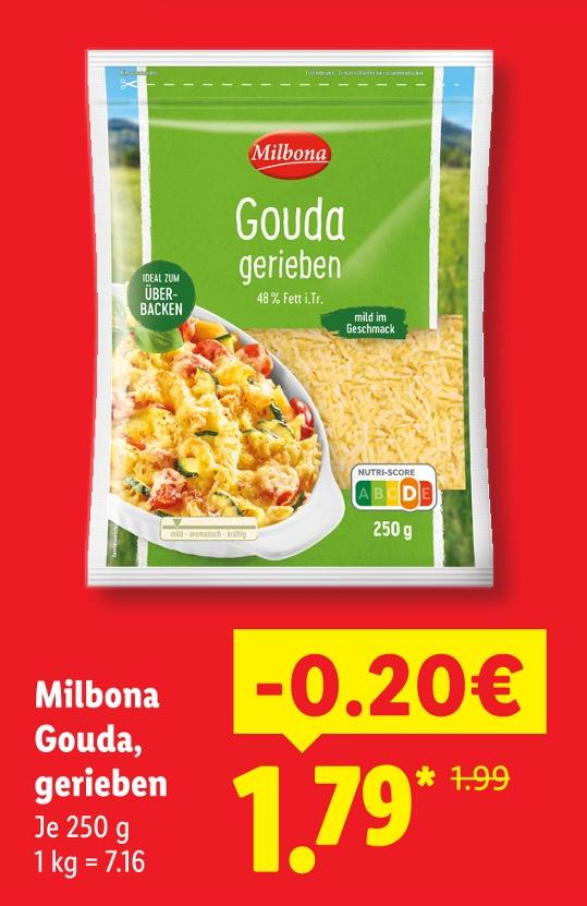 Gouda, gerieben