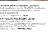 Akku-Wandleuchte „ Spot“ von Novel im aktuellen XXXLutz Möbelhäuser Prospekt