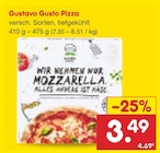 Pizza im Angebot bei Netto Marken-Discount in Fellbach Pizza Angebote von Gustavo Gusto bei Netto Marken-Discount Fellbach für 3,49 €
