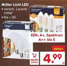 Müller Licht LED bei Netto Marken-Discount in Essen Müller Licht LED im Angebot bei Netto Marken-Discount Essen für 4,99 €