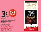 Promo Tablettes de chocolat noir excellence à 3,54 € dans le catalogue E.Leclerc à Ehnwihr