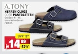Herren Clogs im Angebot bei E center in Schwäbisch Gmünd Herren Clogs Angebote von A. Tony bei E center Schwäbisch Gmünd für 14,99 €