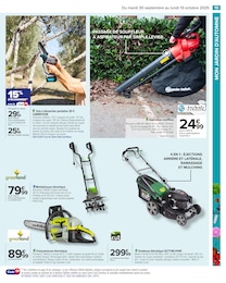 Offre Tronçonneuse dans le catalogue Carrefour du moment à la page 21