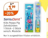 Kids Peppa Pig Zahnbürsten Angebote von SensiDent bei Müller Nürnberg für 1,99 €