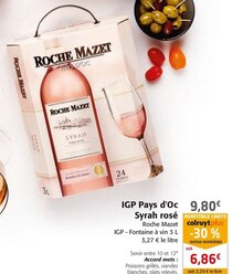 Colruyt Dijon - Igp pays d'oc syrah rosé Promo Igp pays d'oc syrah rosé dans le catalogue Colruyt "Vins Les rosés printemps - été" à Dijon