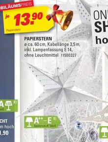 Papierstern bei Höffner in Krefeld Papierstern im Angebot bei Höffner Krefeld für 13,90 €