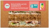 Räucherlachs Sandwich im Angebot bei REWE in Lemgo Räucherlachs Sandwich Angebote von REWE to go bei REWE Lemgo für 3,29 €