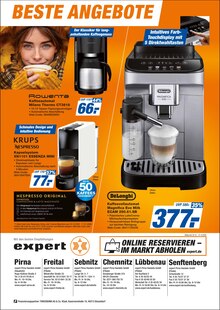 Kaffeevollautomat im aktuellen expert Prospekt (Chemnitz) Kaffeevollautomat im expert Prospekt "Top Angebote" mit 12 Seiten (Chemnitz)