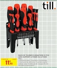 Rack de tournevis bimatière 21 pcs avec support a poser ou a fixer - TILL à 11,90 € dans le catalogue Intermarché Express