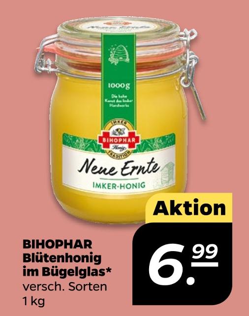 Blütenhonig im Bügelglas