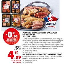 Super U Mazeley - PLATEAU SPECIAL TAPAS OU JAPON OU PLANCHA Promo PLATEAU SPECIAL TAPAS OU JAPON OU PLANCHA dans le catalogue Super U Des prix qui tombent vraiment bien ! à Mazeley