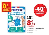Couches - CARRYBOO - Hyper U à Liévin Couches - CARRYBOO en promo chez Hyper U Liévin à 8,35 €
