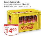Aktuelle Cola Angebote bei GLOBUS in Hof Aktuelles Coca-Cola Limonade Angebot bei GLOBUS in Hof ab 14,99 €