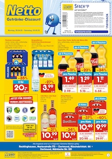 Coca Cola im Netto Marken-Discount Prospekt "DER ORT, AN DEM DU IMMER AUSGEZEICHNETE PREISE FINDEST." mit 2 Seiten (Dortmund)