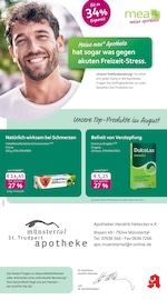 mea - meine apotheke Apotheken Prospekt der aktuellen Woche mit 4 Seiten, gültig von 01.08.2026 bis 31.08.2026, in Ehrenkirchen und Umgebung Aktueller mea - meine apotheke Apotheken Prospekt in Ehrenkirchen und Umgebung, "Unsere August-Angebote" mit 4 Seiten, 01.08.2026 - 31.08.2026