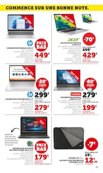 Promotion Ordinateur Portable dans le prospectus Hyper U, valable du 12/08/2025 au 07/09/2025 Promo Ordinateur Portable dans le catalogue Hyper U du moment à la page 85