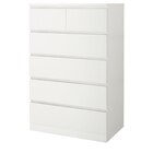 Kommode mit 6 Schubladen weiß im Angebot bei IKEA in Bünde Kommode mit 6 Schubladen weiß Angebote von MALM bei IKEA Bünde für 149,00 €