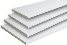 Mr Bricolage Staple - Tablette mélaminée blanche Promo Tablette mélaminée blanche dans le catalogue Mr Bricolage "40 ans d'idées pour tout rénover" à Staple