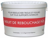 Brico Cash Morigny-Champigny - Promo Enduit de rebouchage - Pâte - 4Kg Promo Enduit de rebouchage - Pâte - 4Kg à 9,10 € dans le catalogue Brico Cash à Morigny-Champigny