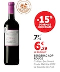 Bergerac AOP Rouge - Super U à Saint-Sébastien-sur-Loire Bergerac AOP Rouge en promo chez Super U Saint-Sébastien-sur-Loire à 6,29 €