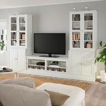 IKEA Hamburg - TV-Komb. mit Vitrinentüren weiß 322x47x212 cm TV-Komb. mit Vitrinentüren weiß 322x47x212 cm Angebot bei IKEA Hamburg im Prospekt "Click & Collect: Jetzt bestellen und abholen"