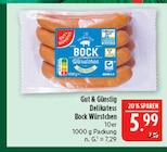 Delikatess Bock Würstchen im Angebot bei Marktkauf in Altenburg Delikatess Bock Würstchen Angebote von Gut & Günstig bei Marktkauf Altenburg für 5,99 €