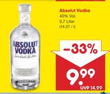 Vodka im Angebot bei Netto Marken-Discount in Pirmasens Vodka Angebote von Absolut bei Netto Marken-Discount Pirmasens für 9,99 €