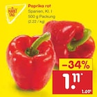 Aktuelle Paprika Angebote bei Netto Marken-Discount in Karlsruhe Aktuelles Paprika rot Angebot bei Netto Marken-Discount in Karlsruhe ab 1,11 €