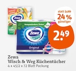 Wisch & Weg Küchentücher Angebote von Zewa bei tegut Mannheim für 2,49 €