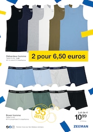 Prix et réduction Boxer Homme dans le prospectus Zeeman en cours Offre Boxer Homme dans le catalogue Zeeman du moment à la page 19