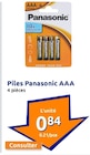 Piles AAA - Panasonic en promo chez Action Béziers à 0,84 €