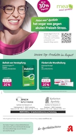 Aktueller mea - meine apotheke Apotheken Prospekt in Flöha und Umgebung, "Unsere August-Angebote" mit 4 Seiten, 01.08.2025 - 31.08.2025