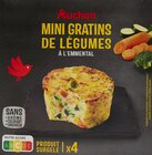 MINI GRATINS DE LÉGUMES ET À L'EMMENTAL SURGELÉS AUCHAN - AUCHAN en promo chez Auchan Hypermarché MINI GRATINS DE LÉGUMES ET À L'EMMENTAL SURGELÉS AUCHAN - AUCHAN dans le catalogue Auchan Hypermarché