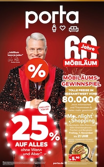 Reis im porta Möbel Prospekt "60 JAHRE MÖBILÄUM" mit 4 Seiten (Bonn)