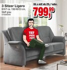 Aktuelle Sofa Angebote bei Die Möbelfundgrube in Saarbrücken Aktuelles 3 Sitzer Ligero Angebot bei Die Möbelfundgrube in Saarbrücken ab 799,99 €
