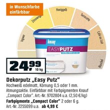 Dekorputz „Easy Putz“ bei OBI in Kerpen Dekorputz „Easy Putz“ im Angebot bei OBI Kerpen für 24,99 €