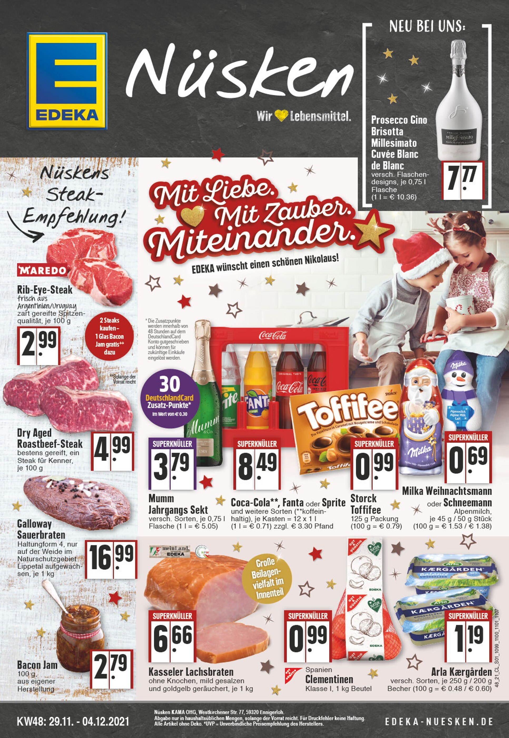 EDEKA Prospekt für Soest mit 24 Seiten EDEKA Prospekt für Soest: "Aktuelle Angebote", 24 Seiten, 29.11.2021 - 04.12.2021