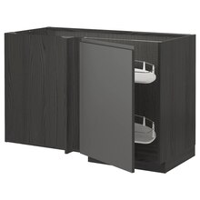 IKEA Lahnau - Eckunterschrank ausziehb. Einricht. schwarz/Voxtorp dunkelgrau 128x68 cm Eckunterschrank ausziehb. Einricht. schwarz/Voxtorp dunkelgrau 128x68 cm Angebot bei IKEA Lahnau im Prospekt Neuheiten bei Ikea
