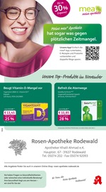 mea - meine apotheke Apotheken Prospekt der aktuellen Woche mit 4 Seiten, gültig von 01.10.2026 bis 31.10.2026, in Rodewald und Umgebung Aktueller mea - meine apotheke Apotheken Prospekt in Rodewald und Umgebung, "Unsere Oktober-Angebote" mit 4 Seiten, 01.10.2026 - 31.10.2026