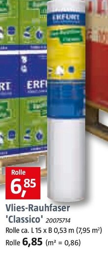 Vlies-Rauhfaser 'Classico' bei BAUHAUS in Wermelskirchen Vlies-Rauhfaser 'Classico' im Angebot bei BAUHAUS Wermelskirchen für 6,85 €