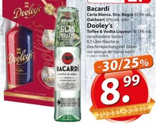 Bacardi Carta Blanca, Oro, Negra, Oakheart oder Dooley’s Toffee & Vodka Liqueur bei famila Nordost in Bremen Bacardi Carta Blanca, Oro, Negra, Oakheart oder Dooley’s Toffee & Vodka Liqueur im Angebot bei famila Nordost Bremen für 8,99 €