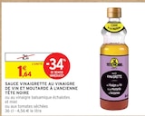 Sauce vinaigrette au vinaigre de vin et moutarde à l'ancienne - TÊTE NOIRE en promo chez Intermarché Sauce vinaigrette au vinaigre de vin et moutarde à l'ancienne - TÊTE NOIRE dans le catalogue Intermarché