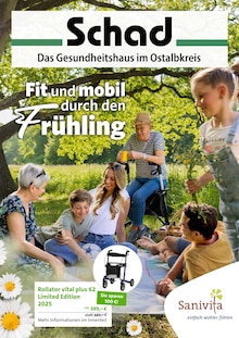 Aktueller Sanitätshaus Schad Inh.  Ralph Weyda e.K. Prospekt "Fit und mobil durch den Frühling" Seite 1 von 6 Seiten für Aalen