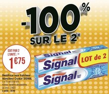 Géant Casino Quincy-sous-Sénart - Dentifrice soin fraîcheur blancheur Crystal Promo Dentifrice soin fraîcheur blancheur Crystal dans le catalogue Géant Casino "Les 366 jours les + promo de France" à Quincy-sous-Sénart