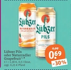 Pils oder Naturradler Grapefruit im Angebot bei tegut in Nordhausen Pils oder Naturradler Grapefruit Angebote von Lübzer bei tegut Nordhausen für 0,69 €