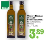Aktuelles Unsere Heimat Bioland-Sonnenblumenöl Angebot bei E center in Mannheim ab 3,29 €
