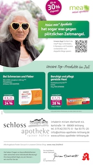 Aktueller mea - meine apotheke Prospekt "Unsere Juli-Angebote" Seite 1 von 4 Seiten