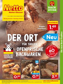 Netto Marken-Discount Prospekt "DER ORT MIT ÜBER 60 OFENFRISCHEN BACKWAREN." mit  Seiten (Amtsberg)