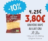 Gruyère Râpé au Lait Cru - R.BIO dans le catalogue Naturalia