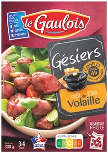 Carrefour Market Ispoure - GÉSIERS DE VOLAILLE CONFITS Promo GÉSIERS DE VOLAILLE CONFITS dans le catalogue Carrefour Market "Maintenant et moins cher !" à Ispoure